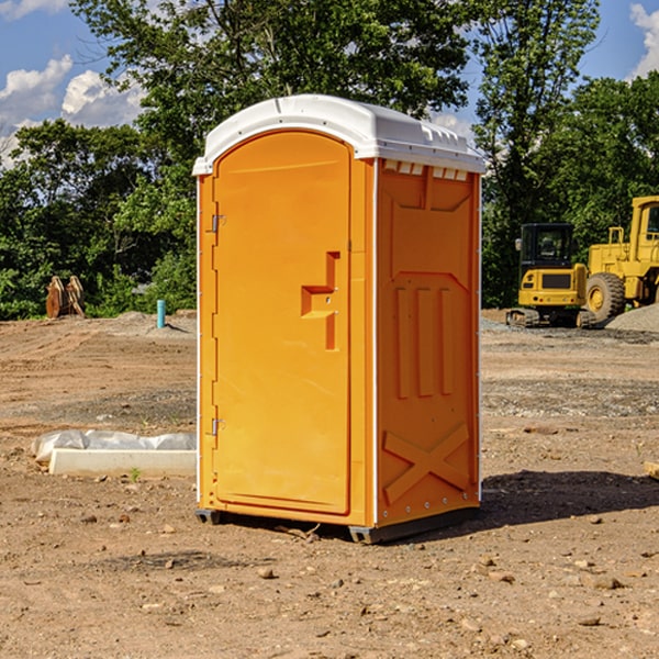 how often are the porta potties cleaned and serviced during a rental period in New Albion